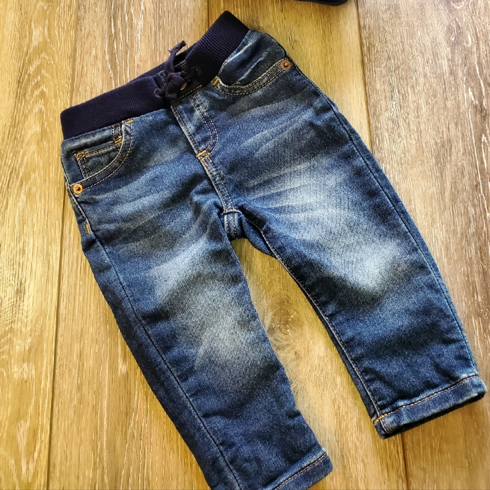 Baby GAP my favorite skinny medium distressed wash Jeans Size 6-12M